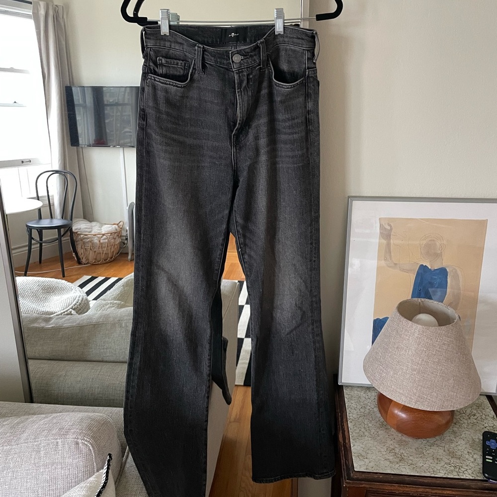 7 for all mankind easy boot black jeans